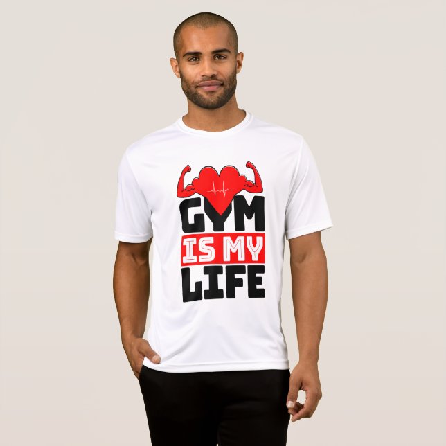 Gym är mitt liv t shirt (Hel framsida)