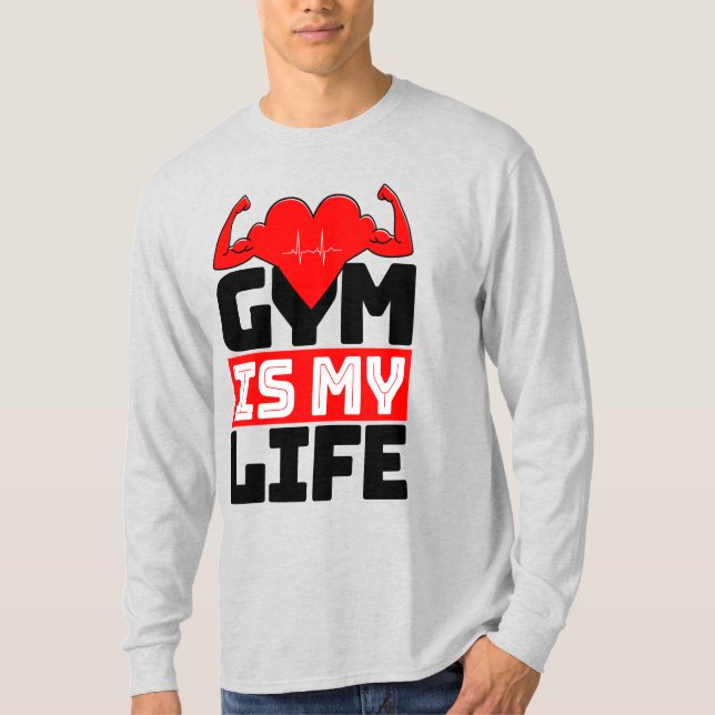 Gym är mitt liv T-Shirt (Framsida)