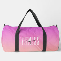 Gym Assion Modern Rosa Orange  Gradient Gym Bag