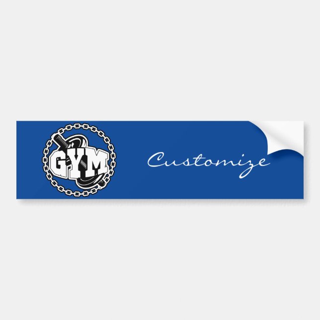 Gym Barbell Logotyp Thunder_Cove Bildekal (Framsidan)