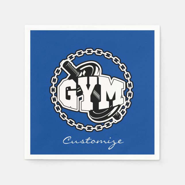 Gym Barbell Logotyp Thunder_Cove Pappersservett (Framsidan)
