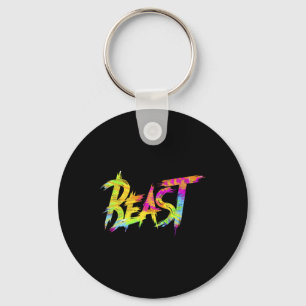 Gym Beast Bodybuilding Träning Humor Tie Dye Väg Nyckelring