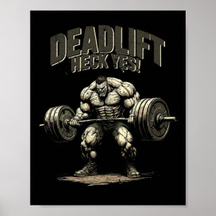 Gym Beast Bodybuilding Tränings Motivation Tröja V Poster