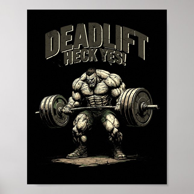 Gym Beast Bodybuilding Tränings Motivation Tröja V Poster (Framsidan)