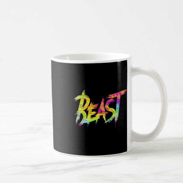 Gym Beast Bodybuilding Workout Humor Tie Dye Weigh Kaffemugg (Höger)