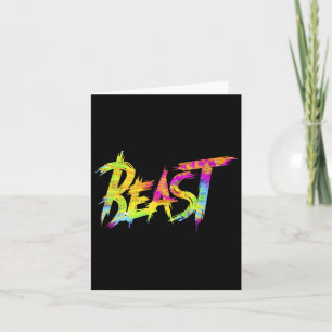 Gym Beast Bodybuilding Workout Humor Tie Dye Weigh Kort