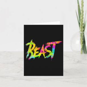 Gym Beast Bodybuilding Workout Humor Tie Dye Weigh Kort
