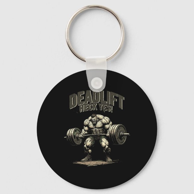 Gym Beast Bodybuilding Workout Motivation Tee Weig Nyckelring (Framsida)