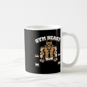 Gym Beast Gorilla Viktlyftning Bodybuilding Tränin Kaffemugg