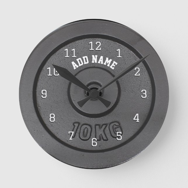 Gym BodyBuilder Wall Clock Rund Klocka (Framsida)