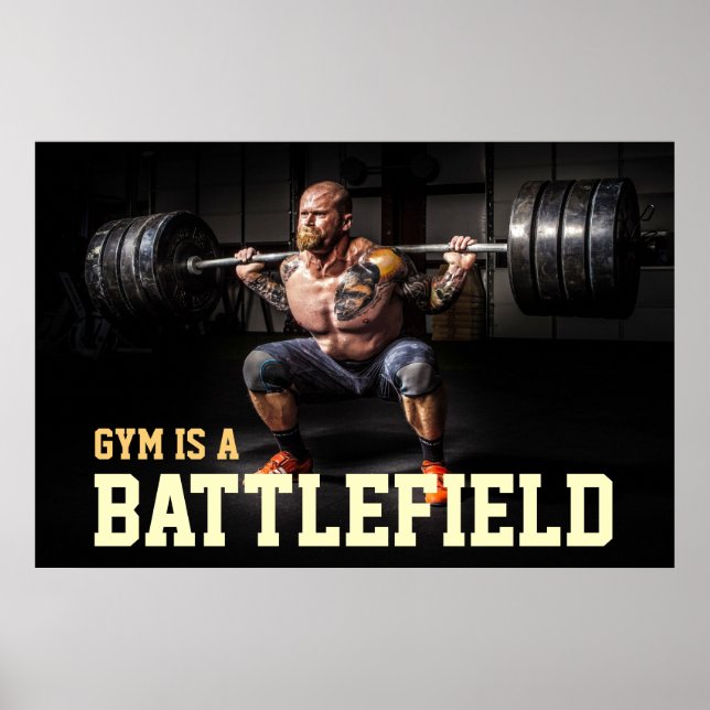Gym BodyBuilder Workout Motivational Quote Poster (Framsidan)