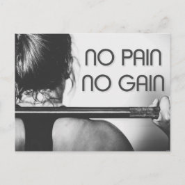 Gym Bodybuilding Fitness Motivational Vykort