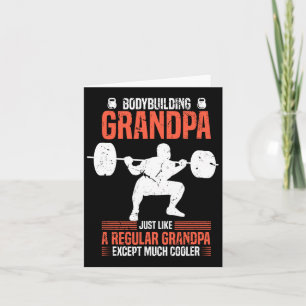 Gym Bodybuilding Grandpa Fitness Grandfather Fitne Kort