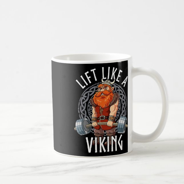 Gym Bodybuilding Lyft Som En Viking  Kaffemugg (Höger)