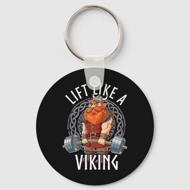 Gym Bodybuilding Lyft Som En Viking  Nyckelring (Framsida)
