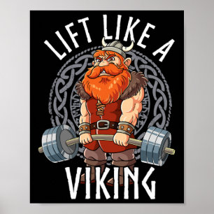 Gym Bodybuilding Lyft Som En Viking Poster