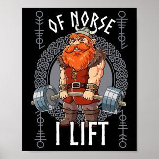 Gym Bodybuilding Training Of Norse I Lift Viking Poster