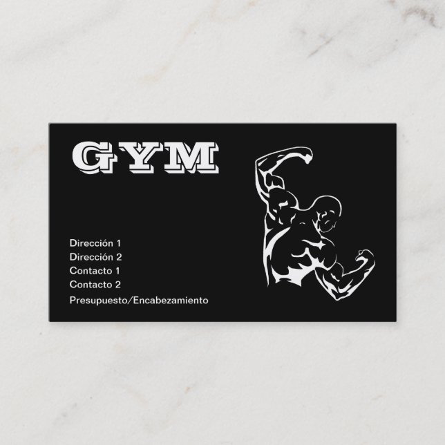 GYM Bodybuilding Visitkort (Framsida)