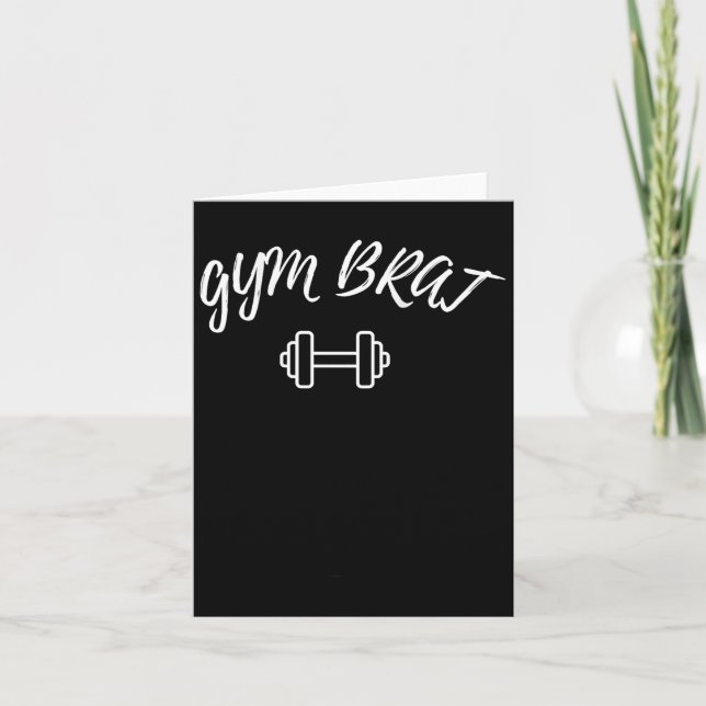 Gym Brat _ Motivational Workout Fitness Graphic Kort (Framsida)
