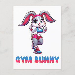 Gym Bunny Vykort