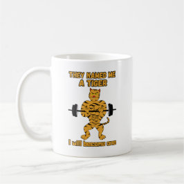 Gym Cat. Funny Motivational Kaffemugg