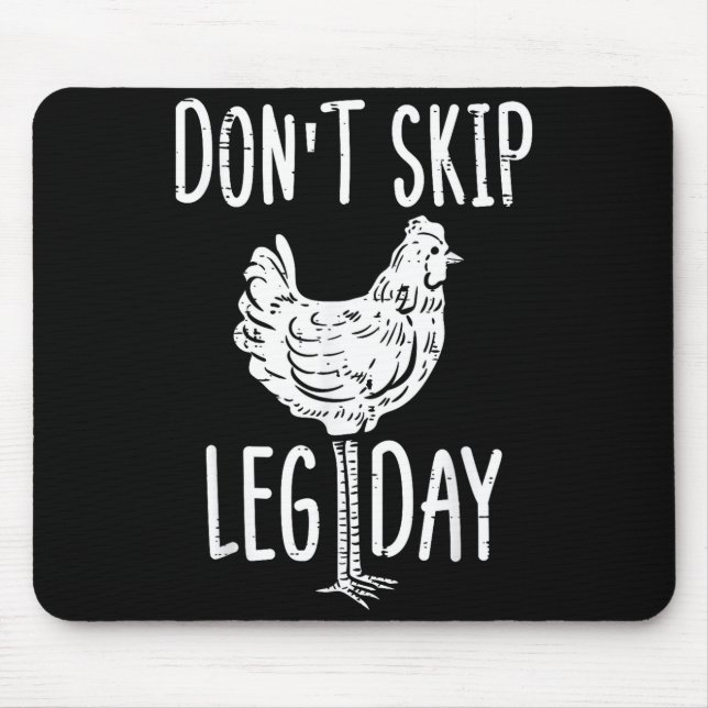Gym Chicken Dont Skip Leg Day Fun Workout Fitness  Musmatta (Framsidan)
