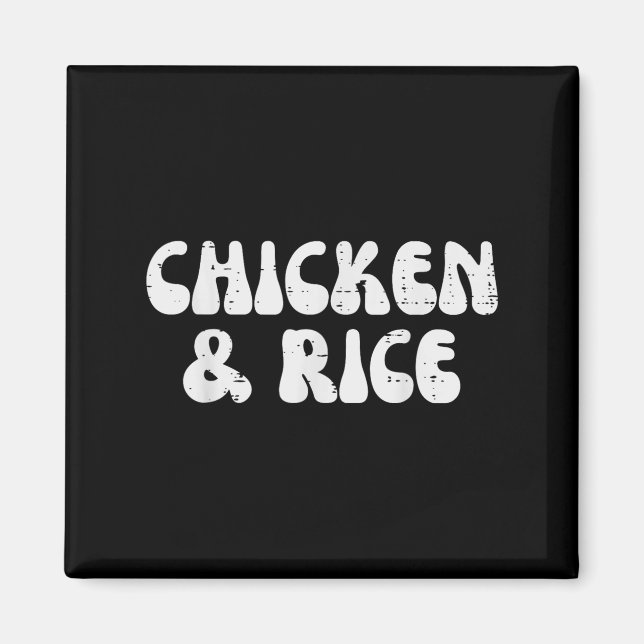 Gym Chicken och Ris Funny Workout Diet Fitness Magnet (Framsidan)