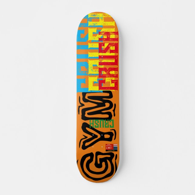 GYM CRUSH 7 3/4-tums Skateboard-däck Mini Skateboard Bräda 18,5 Cm (Framsida)
