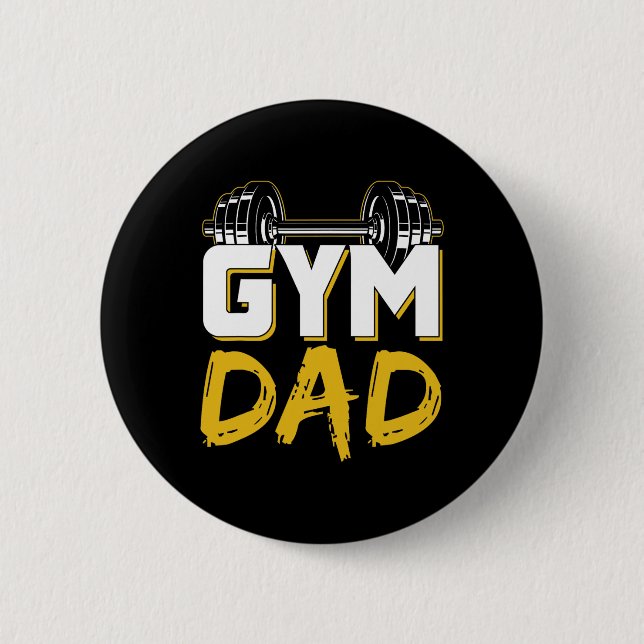 Gym Dad Fitness Workout Weightlifting Training Fat Knapp (Framsida)