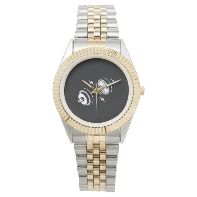 Gym Dubbla Bold Watch - Motivering för Wrist Armbandsur (Framsida)