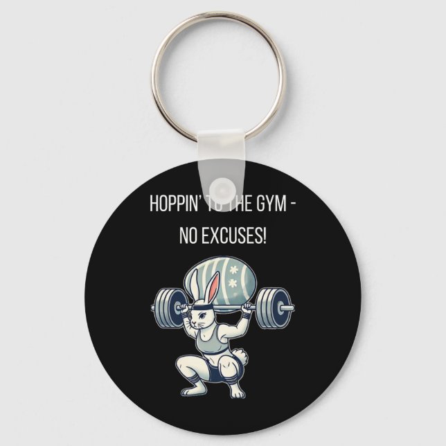 Gym Easter Bunny Fitness Easter Rabbit  Nyckelring (Framsida)