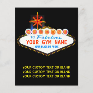 Gym eller Fitness Klubb Owner Berömd Fabulous Neon Flygblad