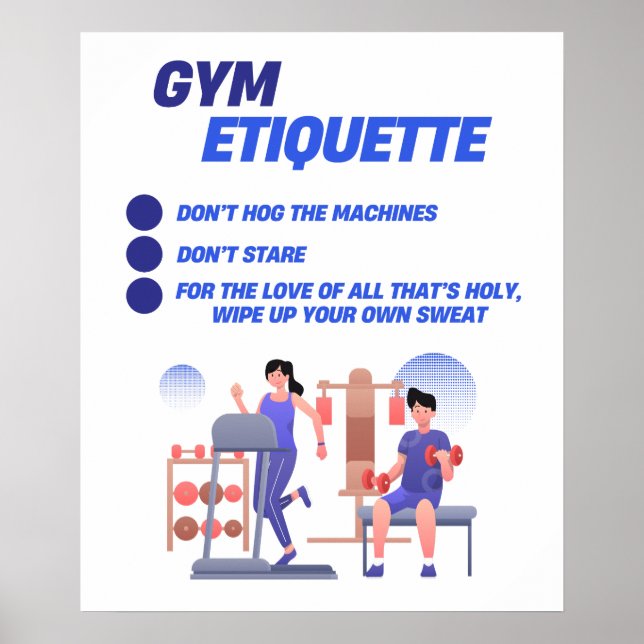 Gym Etiquette Poster (Framsidan)