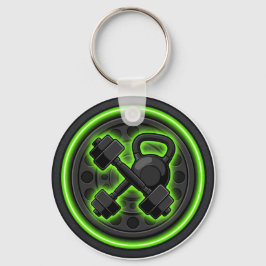 Gym Fitness Dumbbell Strength Keychain Nyckelring