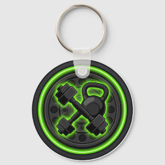 Gym Fitness Dumbbell Strength Keychain Nyckelring