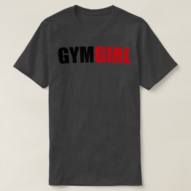 Gym Fitness Girl Bodybuilding Training Workout T Shirt (Design framsida)