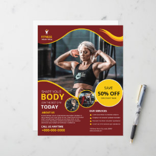 Gym Fitness Klubb Promotional Flyer-mall