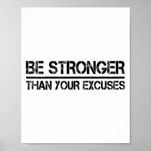 Gym Fitness Motiverande Var Starkare Än Din Uppman Poster