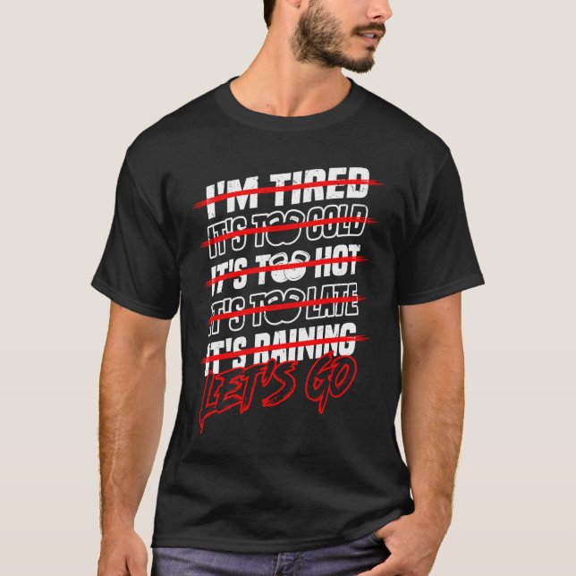 Gym fitness sports workout bodybuilding motivation t shirt (Framsida)