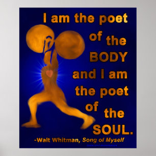 Gym Fitness Weightlifter Motivational Walt Whitman Poster
