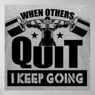 Gym Fitness Workout Motivation Quote Poster