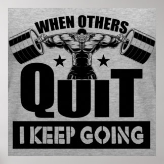 Gym Fitness Workout Motivation Quote Poster