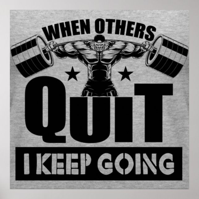 Gym Fitness Workout Motivation Quote Poster (Framsidan)