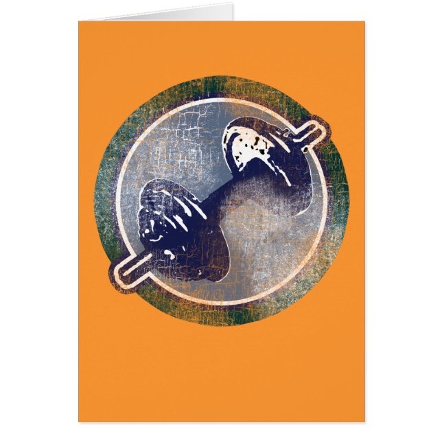 GYM-fitnessvikt Hälsningskort (Framsidan)