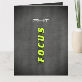 GYM FOCUS Modern Fitness Födelsedag Kort