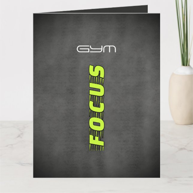 GYM FOCUS Modern Fitness Födelsedag Kort (Framsida)