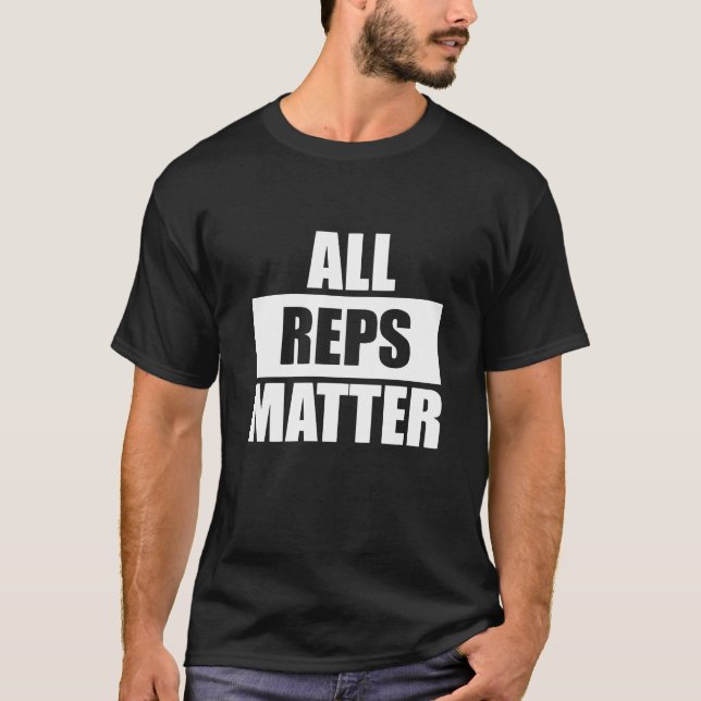 GYM FÖR ALLA REPS-FRÅGOR T SHIRT (Framsida)