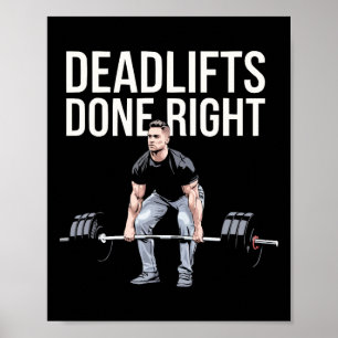 Gym för rumänska deadlift Bodybuilding Fitness Wor Poster