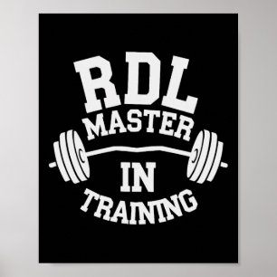 Gym för rumänska deadlift Bodybuilding Fitness Wor Poster