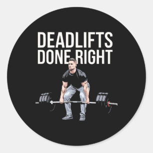 Gym för rumänska deadlift Bodybuilding Fitness Wor Runt Klistermärke